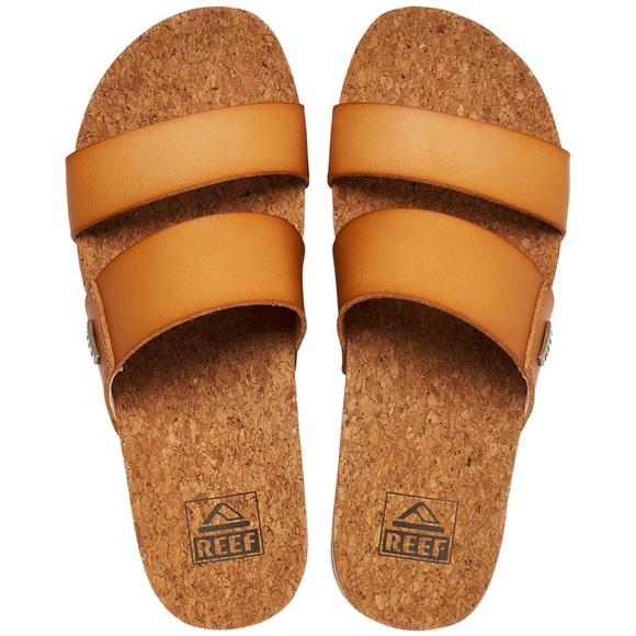 Size 9.5 Women’s Reef Cushion Vista Higher Vista Hi Slide Sandal - Natural - Picture 3 of 4